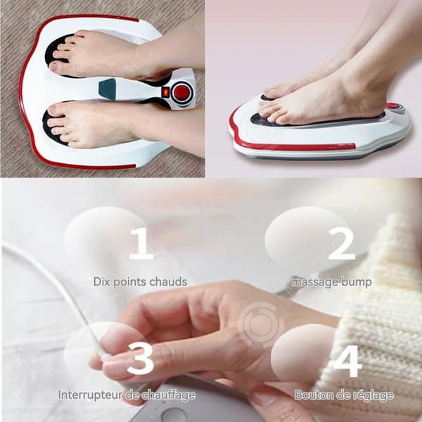 INN Fotmassage 15 minuter Tio heta punkter Massager Värme Justerbar knapp Halkfri Kontinuerligt justerbar hastighet Fotmassage