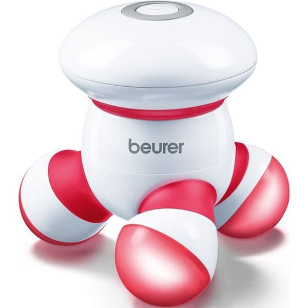 BEURER MG16 minimassageapparat - Vibrerande massage med tre upplysta massagehuvuden - Röd