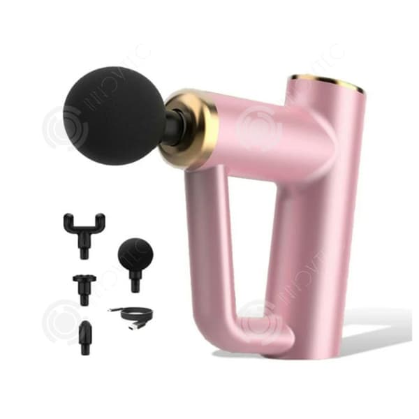 INN Muskelmassage med 6 hastigheter och 4 massagetillbehör, LCD-skärm, 1200-3200rpm, en amplitud på 6 mm når direkt till muskeln.