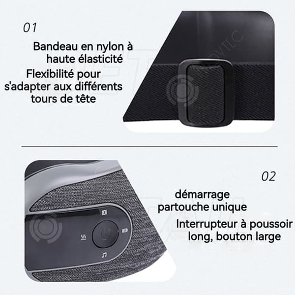 INN ögonmassage med värme 1200mAh Termostatisk Fällbar Bluetooth Vibrerande Varm Massage Bärbar Ögonmassagerare