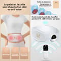 Miniatyrbild 3 av 4: INN Värmande massör med vibrationer och mikroström för midjan, EMS abdominalträningsutrustning med LED-display, 8 lägen, vit