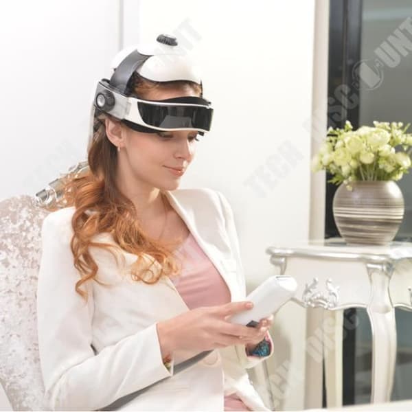 TD® Nackmassageapparat, elektriskt uppvärmt nackhuvudmassagerhuvudbonader, avkopplande musikheadset för massagerössa