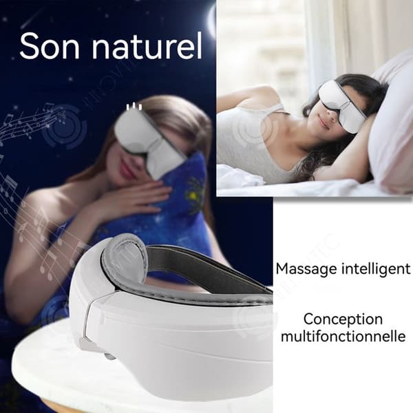 INN Ögonmassageapparat 158g 2 timmars batteritid Bluetooth Musik Massage med värmebälgar Bärbar design ögonmassör
