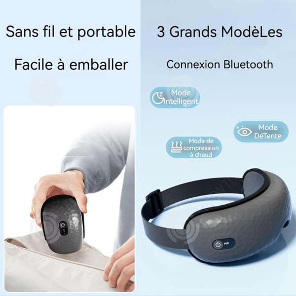 INN Oculär massör 5w 40 grader airbag massage Bluetooth musik Grafen uppvärmning Ögonskydd Bärbar design oculära massör