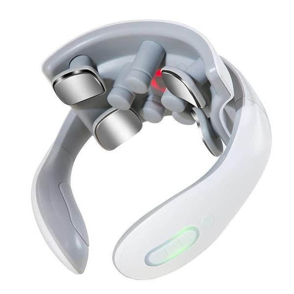 Masseur cervical INN® 3W uppvärmd nackmassageapparat med 4 massagehuvuden, 15 justeringsnivåer och 5 lägen elektrisk nackmassageapparat