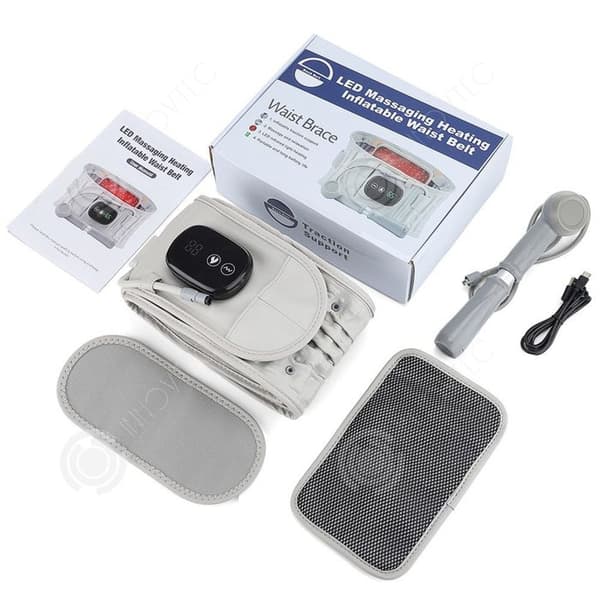 INN Massagesbälte med värme och röd ljus, elektrisk, USB-laddning, 3 hastighetsinställningar, ergonomisk, perfekt present