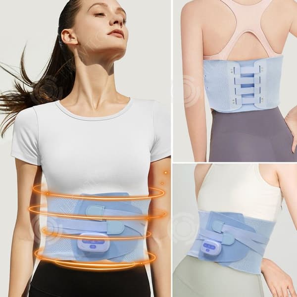INN Värme- och vibrationsmassagebälte EMS massör avslappning intelligent justerbar ergonomisk typ-c laddning