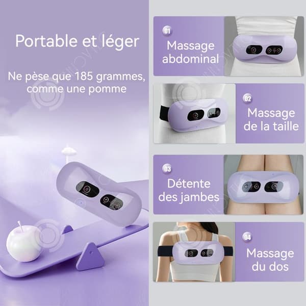 INN Trådlös bärbar justerbar 2w uppladdningsbar elektrisk magmassageapparat bälte för magmassage.