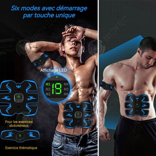 INN Massageapparat med digital LED-skärm 6 lägen förbättrad hydrogelplåster USB-laddning slappna av dina muskler