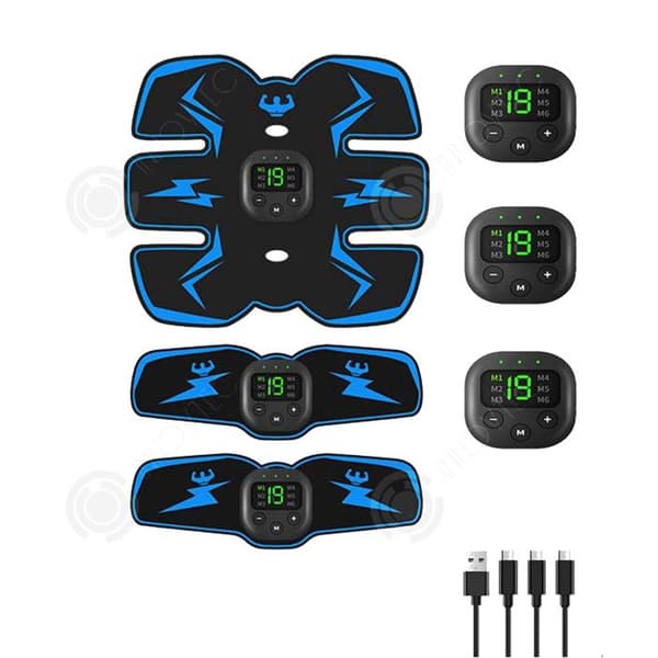 INN Massageapparat med digital LED-skärm 6 lägen förbättrad hydrogelplåster USB-laddning slappna av dina muskler