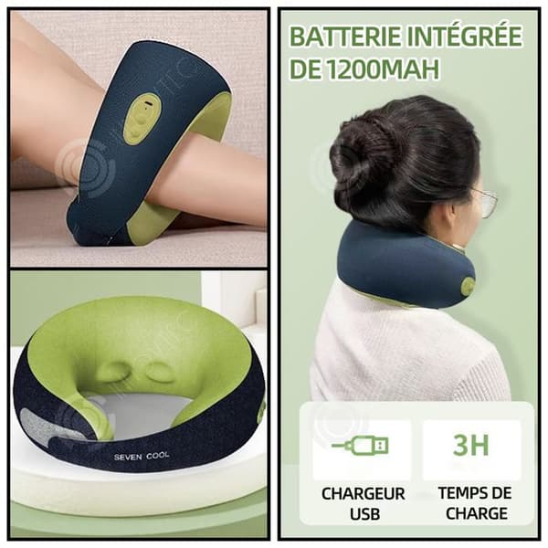 INN Cervical Massager med 2 justeringsnivåer U-formad massagekudde för att koppla av i nacken för hemmabil och kontor