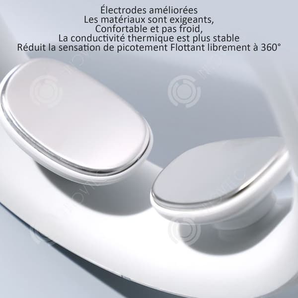 INN Cervikal massageapparat 800mAh typ-c uppvärmande nackmassager med fjärrkontroll och 15 justeringsnivåer och 6 lägen och röstmeddelande