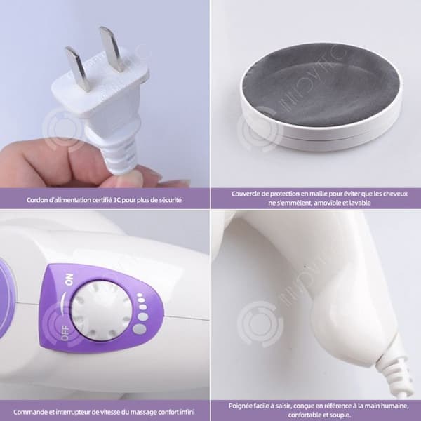 INN Electric Massager 19x18x10cm 3in1 Eliminera Fett Avslappnande Vibrerande Massage Multifunktionsmassagepistol Handhållen Massager
