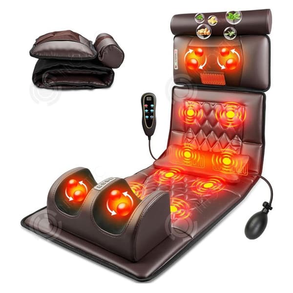 INN Massagemadrass 9 hastigheter 9 lägen Multifunktionell cervikal massager Midjemassagekudde Elektrisk massagestol
