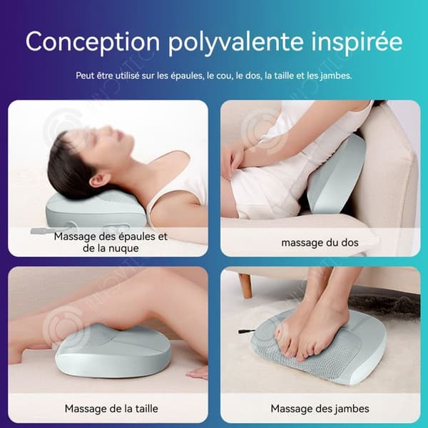 INN massagekudde 3 hastigheter massagekudde Uppvärmd helkroppsmassagekudde med synkroniseringsfunktion