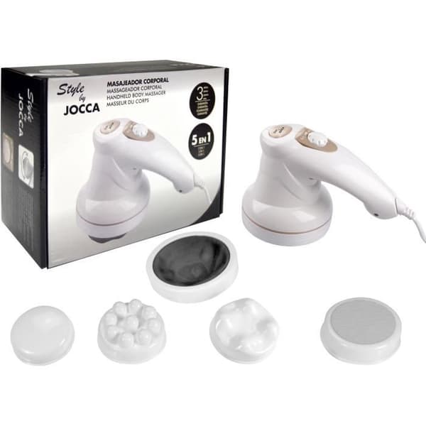 Multifunktions kroppsmassager - JOCCA - 6017 - 28 W - 5 huvuden ingår - Vit