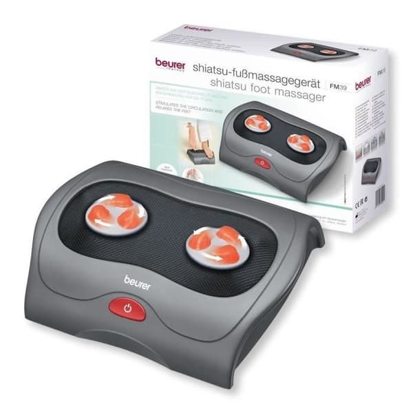 Fotmassageapparat - BEURER - FM 39 - Shiatsu - Värmefunktion - Grå/Svart