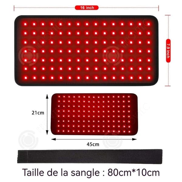 INN Infraröd värmebälte för att värma livmodern och skydda svans 120 LED tre chips fjärrkontroll med justerbar timer