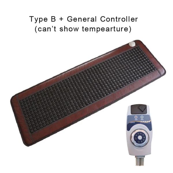 Infraröd Värmebehandlingsmatta, Uppvärmd Jade, Justerbar Timer & Temperatur,Brun, 220V
