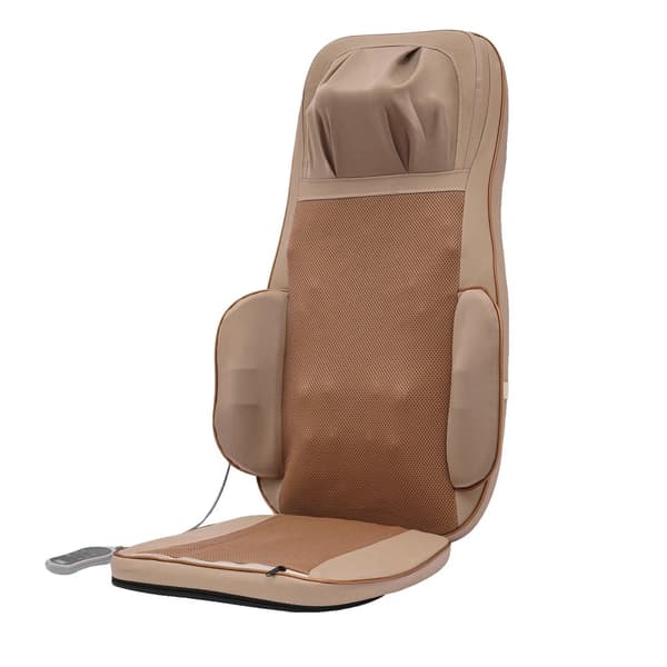 Värme Massage Säte, 3 Massage Lägen, 4 Vibrationsmotorer,Beige, EU-kontakt, 220V