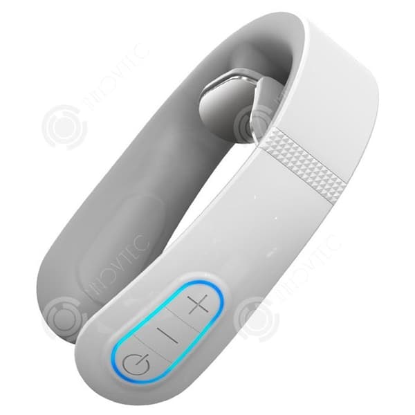 INN Massör 10 lägen 15 hastigheter 350 mah automatisk tidsinställning EMS impulser färgglad lysdiod bärbar nackmassageapparat