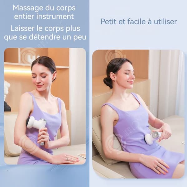 INN Masseur anti-cellulite 18w 1500mah portabel trådlös massör för nacke, midja och axlar, justerbar med 8 hastigheter, automatisk avstängning