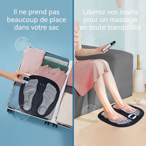 INN Fotmassageapparat 180mah 33x32cm Intelligents skyddssensorer 3D massagematta för fötter Med fjärrkontroll utan