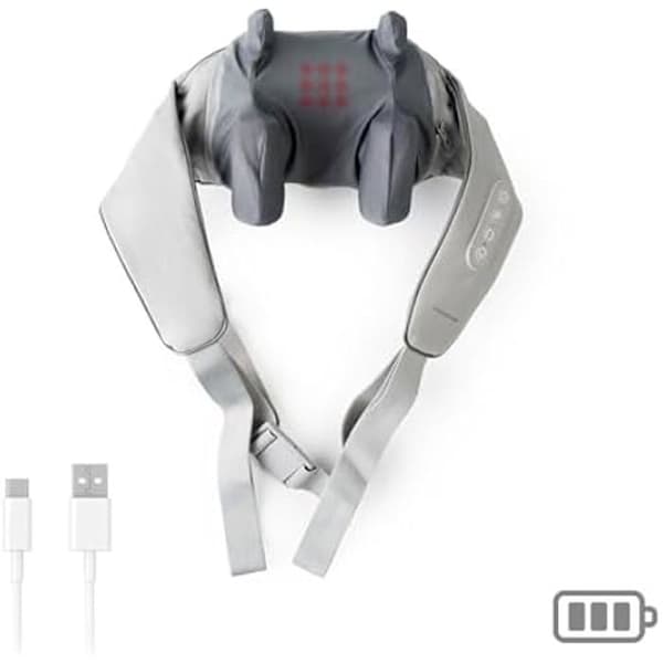 6D cervikal och ryggmassager - INNOVAGOODS - Laddningsbar - 3 hastigheter - 3 lägen - Värmefunktion