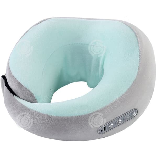 INN Massagekudde 26x26cm 3 lägen 2 massage nivåer avtagbar och tvättbar örngott smart timer mjuk blå