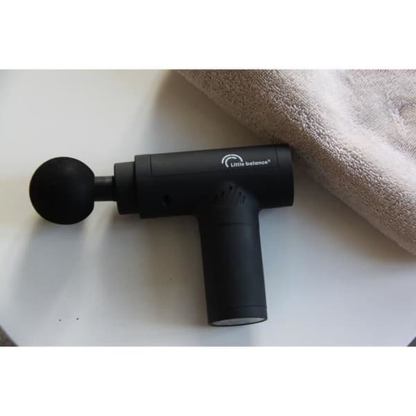 Massagepistol - LITTLE BALANCE - Sport Relax - 6 hastigheter - 4 huvuden - Svart