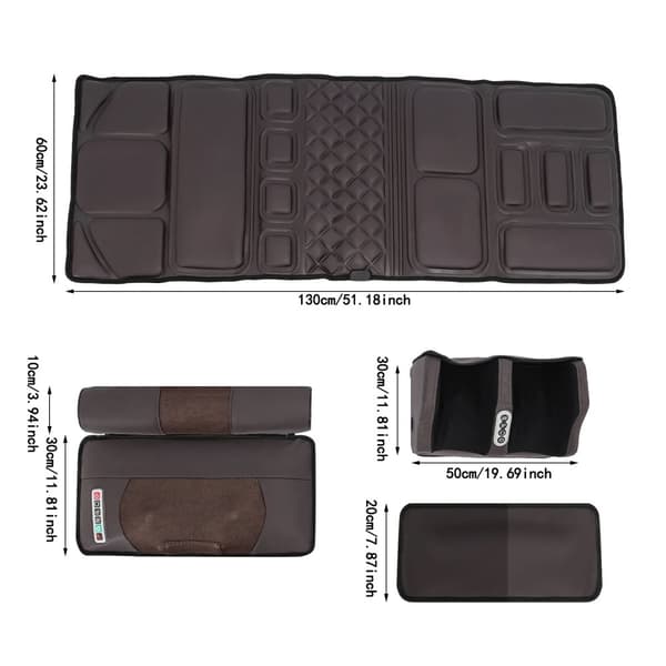 Massage Mat, Fotmassageapparat, Shiatsu-terapi,Rödbrun, EU-kontakt