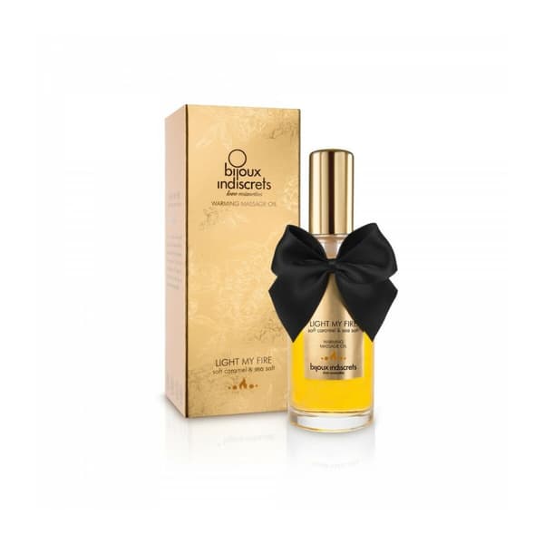 Erotisk Massageolja Bijoux Cosmetiques Light My Fire 100 ml Karamellfärgat Värmeeffekt