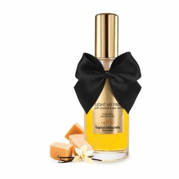 Erotisk Massageolja Bijoux Cosmetiques Light My Fire 100 ml Karamellfärgat Värmeeffekt