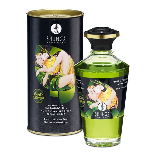 Eroottinen hierontaöljy Shunga 100 ml Vihreä tee