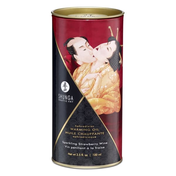 Erotisk Massasjeolje Shunga SHU127-SPARKLING STRAWBERRY WINE 100 ml Jordbær