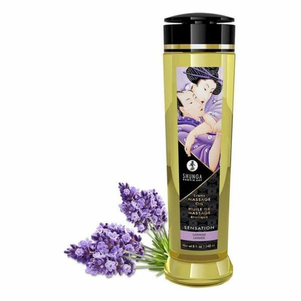 Erotisk Massasjeolje Shunga 240 ml Lavendel