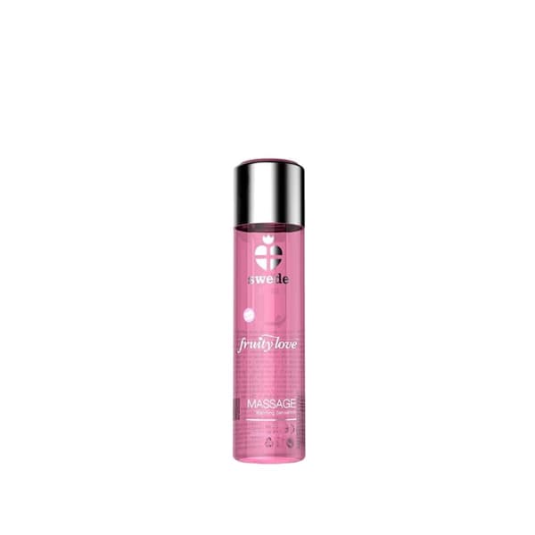 Erotisk Massageolja Swede 60 ml Mousserande vin med jordgubbssmak Värmeeffekt