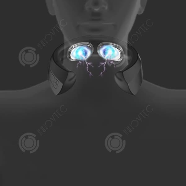 INN® Cervical Spine Massager Elektrisk Meridian Axel- och Nackpuls Fysioterapi Nackskydd Mini Massager