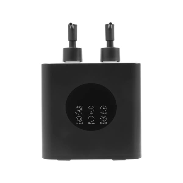 Elektrisk Massageolja Värmare, Dubbel-Flask Design, Snabb Uppvärmningsteknik,M, Naturlig svart