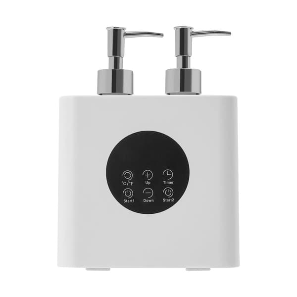 Elektrisk Massageolievarmer, Dobbeltflaske Design, Hurtigopvarmningsteknologi,M, HVID