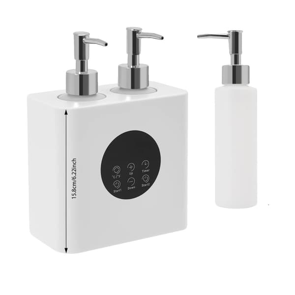 Massageolievarmer, Dobbeltflaske Design, Hurtigopvarmningsteknologi,HVID