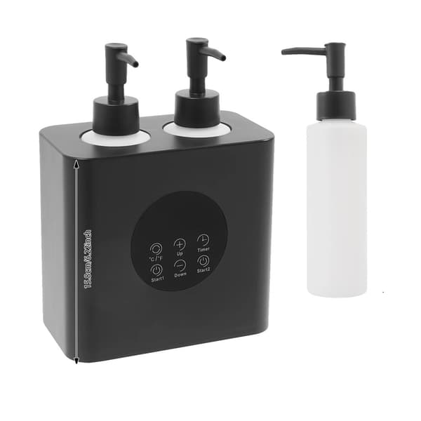 Massageolievarmer, Dobbeltflaske Design, Hurtigopvarmningsteknologi,sort
