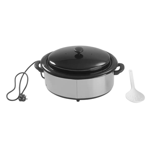 Massage Sten Varmer, 6L Kapacitet, Temperaturkontrol, Holdbart Design,Naturlig Sort
