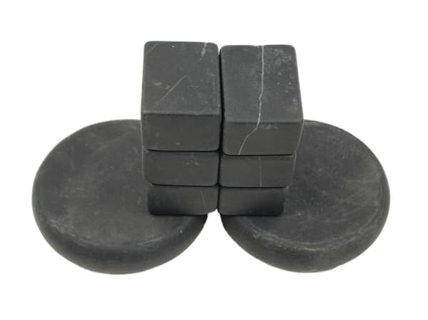 Massageverktyg Sten - Kub och Rund - 24 pack