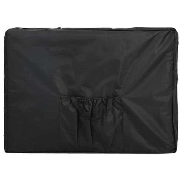 vidaXL massagebord foldbart 4 zoner aluminiumsstel sort