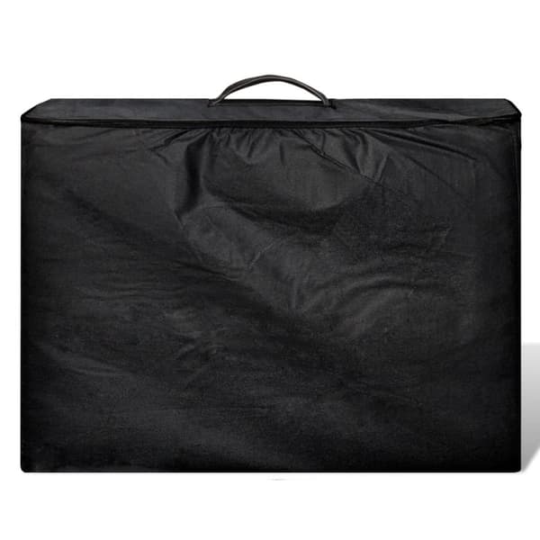 vidaXL massagebord foldbart 4 zoner aluminiumsstel sort
