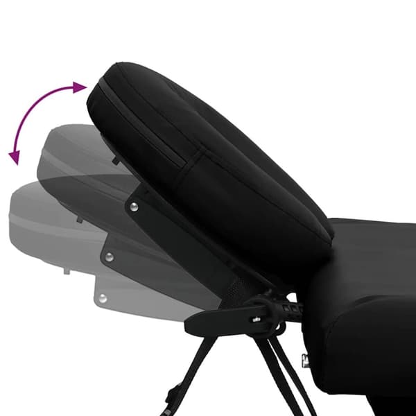 vidaXL massagebord foldbart 4 zoner aluminiumsstel sort