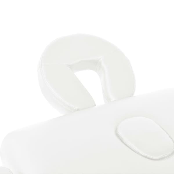 vidaXL sammenfoldeligt massagebord 2 zoner 10 cm tyk hynde hvid
