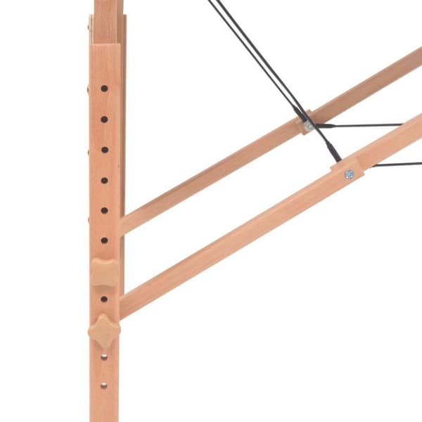 vidaXL sammenfoldeligt massagebord 2 zoner 10 cm tyk hynde hvid