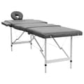 Miniatyrbillede 2 af 9: vidaXL massagebord med 4 zoner aluminiumsstel 186 x 68 cm antracitgrå